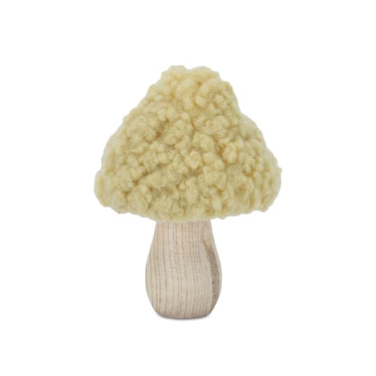 Wood & Fabric Mushroom Figurines Set